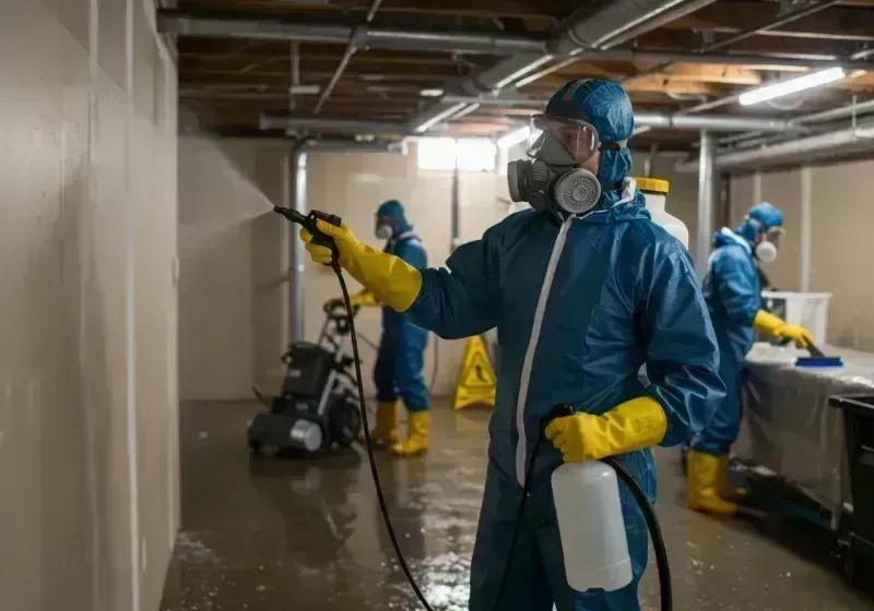 Basement Sanitization and Antimicrobial Treatment process in Fairview, OR